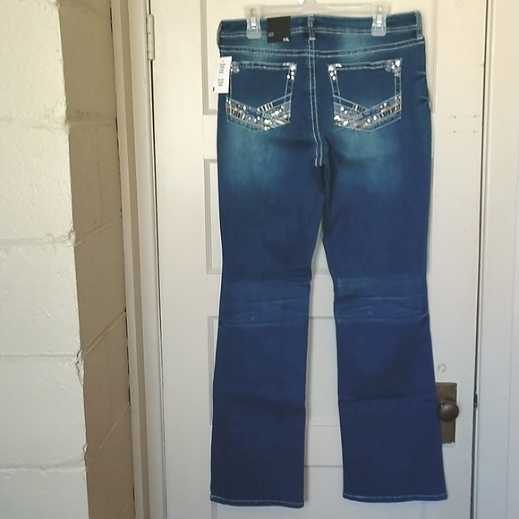 BNWT Size 14 Long Revolution Mid Rise Bootcut Jeans By Ricki's - Picture 7 of 8